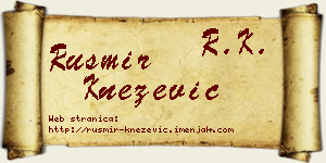 Rusmir Knežević vizit kartica